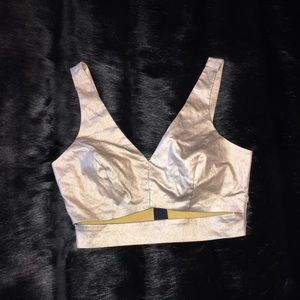 Gold crop top worn once